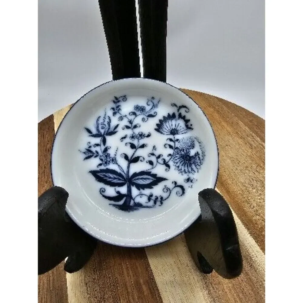 Vintage Blue Onion‎ Porcelain Pin Dish Vanity Dish Germany